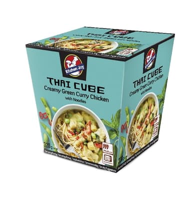 Kreminė Green Curry vištiena su makaronais, dėžutėje 320g