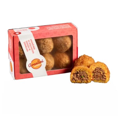 Arancini with beef, Bolognese sauce, and peas, frozen