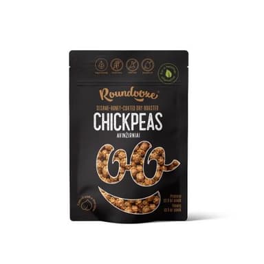 Roasted chickpeas ROUNDOOZE, coated in sesame seeds and honey, 150 g