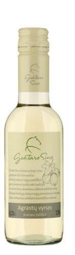 Vynas GINTARO SINO agrastų, pusiau saldus 12 %, 0,25 l