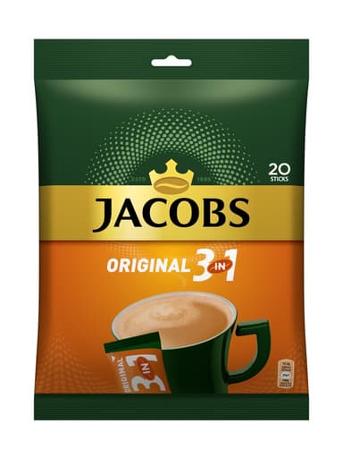 Instant coffee drink JACOBS 3 in 1, bag, 20 x 15,2 g