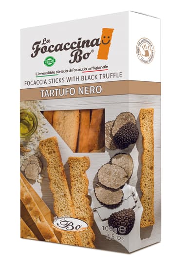 Bread sticks FOCACCINA, Al Tartufo, with truffles, rice oil, 100 g