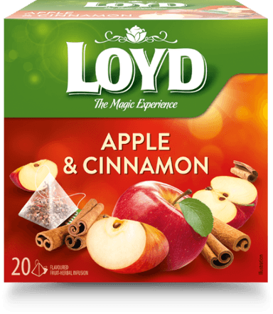 Fruit tea LOYD, apple and cinnamon flavor, 20 x 2.5g
