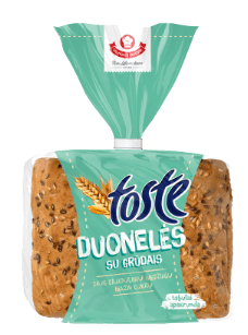 Kvietinės duonelės TOSTE su grūdais, 220 g