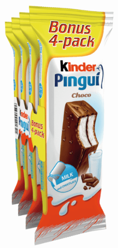 Snack bar with milk KINDER pingui, 4 x 30 g
