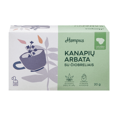 Kanapių arbata su čiobreliais, 20 pak.