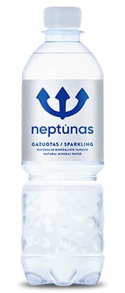 Natūralus mineralinis vanduo NEPTŪNAS, gazuotas, 0,5 l D