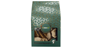 Džiovinti baravykai, dėžutė