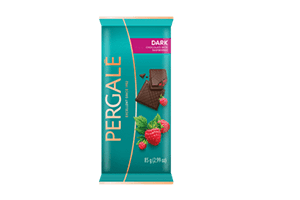 Dark chocolate with raspberries PERGALĖ,  85g