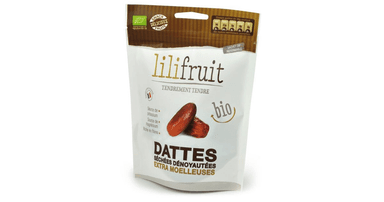 Soft rehydrated dried dates, organic