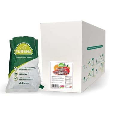 Pink grapefruit nectar concentrate PURENA, 5 %, 4x2,5 kg