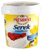 Cottage cheese PRESIDENT Vanilla Fresh, 1 kg