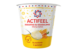 Yogurt with chicory inulin, carrots, and oranges ACTIFEEL, 300g
