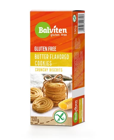 Cookies BALVITEN GLUTEN FREE, butter flavour, 130 g