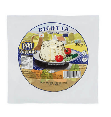 Cheese PAPOUIS Ricotta, salted, 40% 250 g