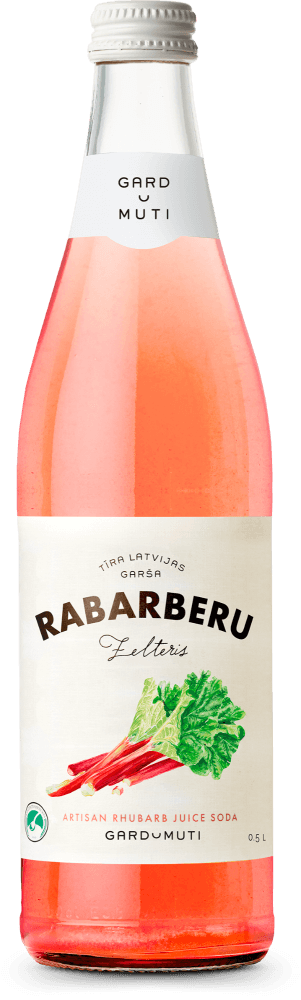 Gazuotas rabarbarų sulčių gėrimas RABARBERU