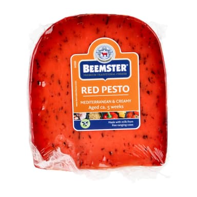 Half-hard cheese BEEMSTER, RED PESTO, matured for 5 weeks, 250 g