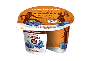 Greek Yogurt with Blueberries GRAIKIŠKA AMFORA 3.1% 150g