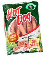 HOT DOG cooked sausages with cheese, 750 g