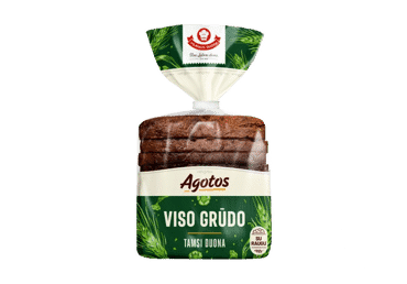 AGOTOS viso grūdo tamsi duona su raugu