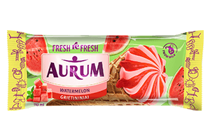 Watermelon-flavored ice cream with watermelon filling AURUM 150ml