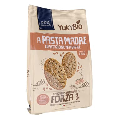 Pilno grūdo kviečių krekeriai su sėklomis FORZA 3, ekologiški