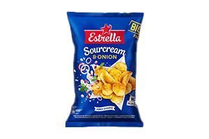 ESTRELLA chips, sour cream and onion flavor, 180 g