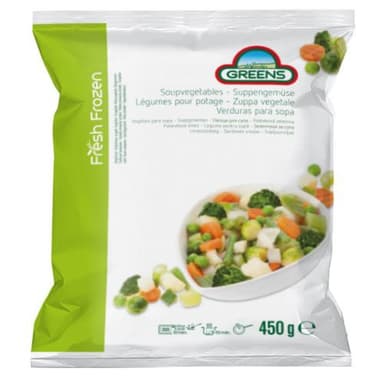 Frozen IQF soup vegetable mix GREENS ,450 g