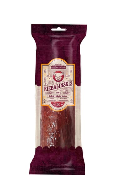Cold smoked sausage Riebalinskis 500 g