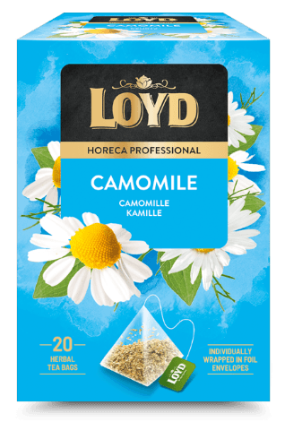 Herbal tea drink LOYD HORECA chamomile, pyramid, 20 x 2g