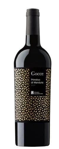 Vynas Gocce Primitivo di Manduria DOP, raudonas, sausas, 0,75 l