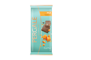 Milk chocolate with crispy caramel and salt PERGALĖ, 85g