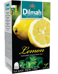 DILMAH Black Lemon-flavored Tea, 20 bags.