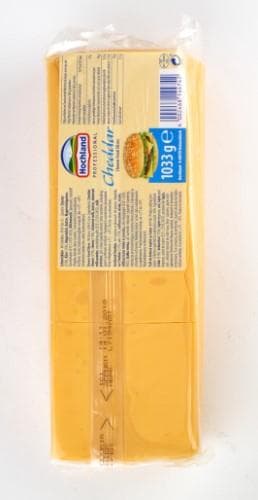 HOCHLAND Cheddar processed cheese, 84 slices, 45% RSM, 1033g