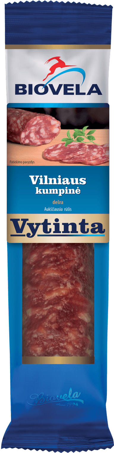 Vytinta kumpinė dešra VILNIAUS, aukščiausios rūšies, 200g