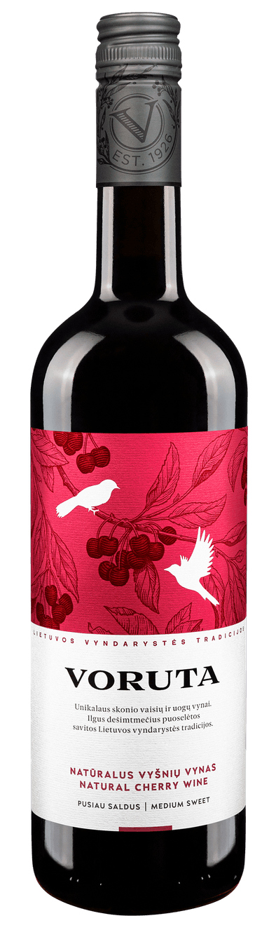 Natūralus vyšnių vynas VORUTA, 10%, 0,75 l