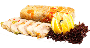 Vacuum-packed cooked poultry roulade with paprika, 1 kg