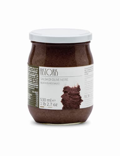 Black olive sauce RISTORIS, glass jar,  510g
