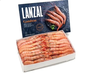 Frozen Argentinian shrimps L2 21/30 with heads, with oats, ZS, 2kg