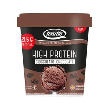 Protein edible ice cream with chocolate