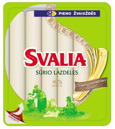 Sūrio lazdelės SVALIA, 40%, RSM, 140 g