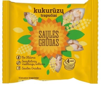 Kukurūzų trapučiai SAULĖS GRŪDAS, 28 g