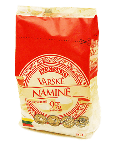 Semi-skimmed ROKIŠKIS HOMEMADE cottage cheese, 9% fat, 500 g