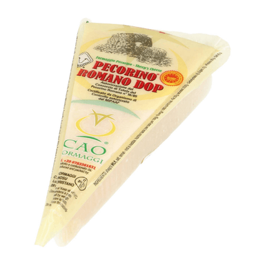 Sheep's milk cheese PECORINO ROMANO DOP, aged 11 months.