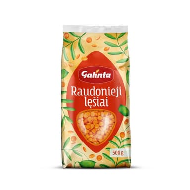 Raudonieji lęšiai GALINTA, 500 g