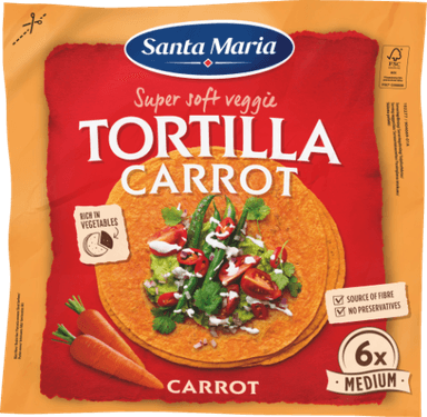 Wheat tortillas SANTA MARIA, with carrots (6 pcs.), 240 g