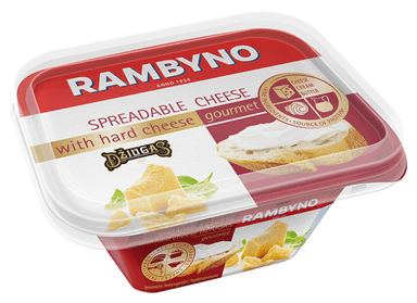 Spreadable cheese RAMBYNO, with hard cheese DZIUGAS, 50%, 175 g