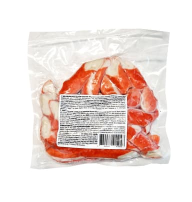 Frozen crab-flavoured surimi meat, 42%, 400 g