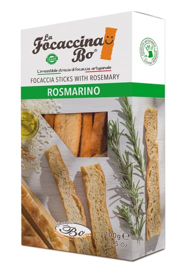 Bread sticks FOCACCINA, LA Rosmarino, with rosemary, rice oil, 100 g