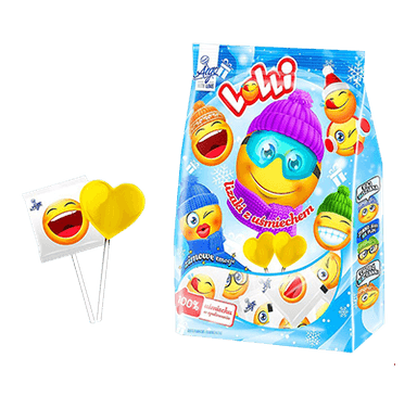 Assorted fruit-flavored lollipops, 161g